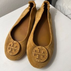 Tory Burch Minnie Travel Flats in Tiramisu sz 7